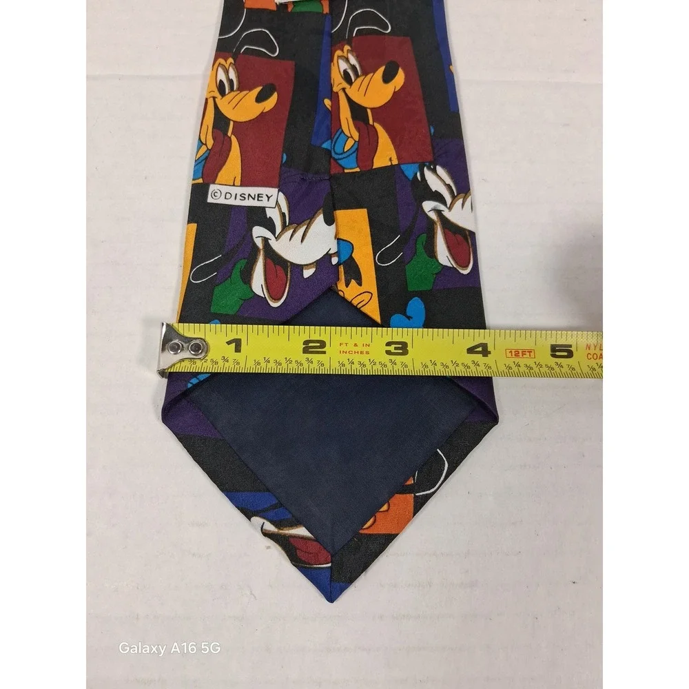 Vintage Disney Necktie‎ Mickey Mouse Donald Duck Goofy Pluto Colorful